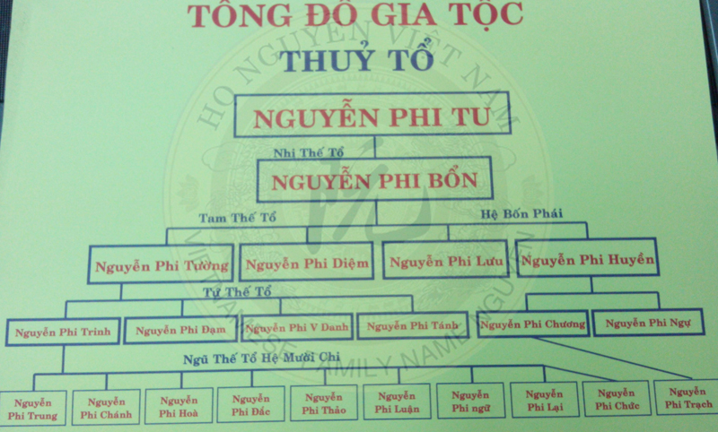 Phả Đồ Thủy Tổ họ Nguyễn Phi..