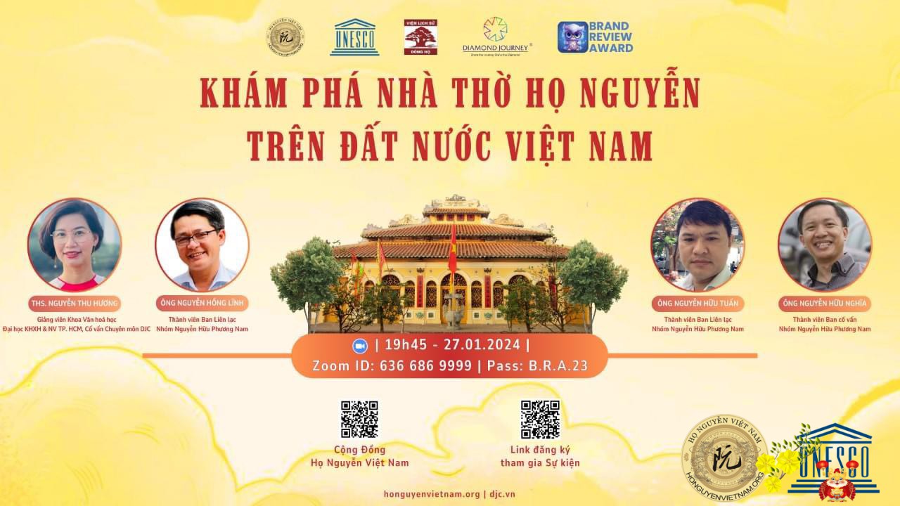 Toạ đàm " khám phá các nhà thờ họ Nguyễn trên đất nước Việt Nam"
