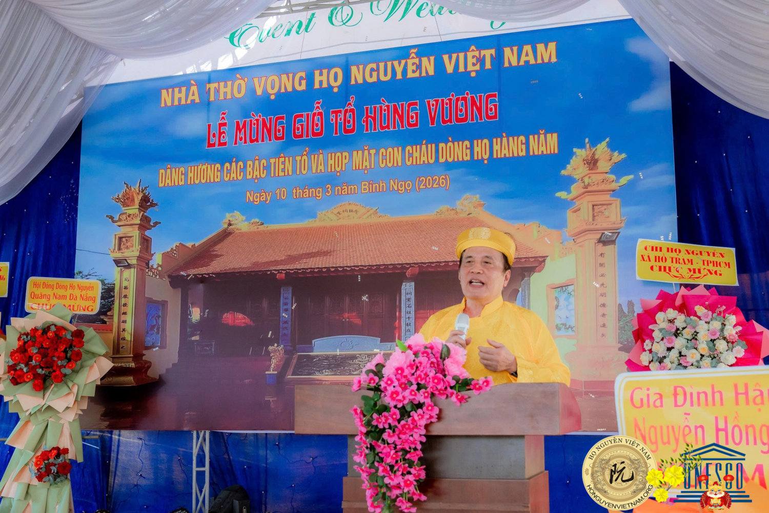  ông Nguyễn Văn Thịnh, đại diện trung tâm UNESCO Văn hóa các dòng họ Việt Nam