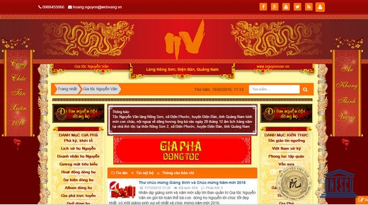 TRANG GIA PHẢ HỌ NGUYỄN VĂN -LÀNG NÔNG SƠN, ĐIỆN BÀN