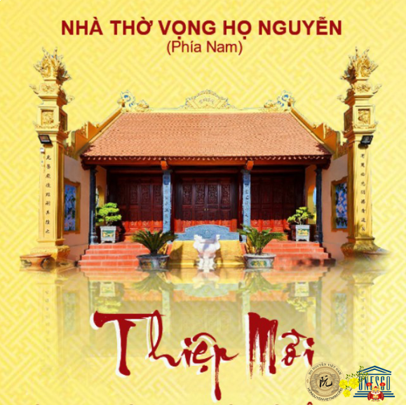 Thư mời quý bà con tham dự lễ khánh thành nhà thờ vọng Họ Nguyễn - phía nam