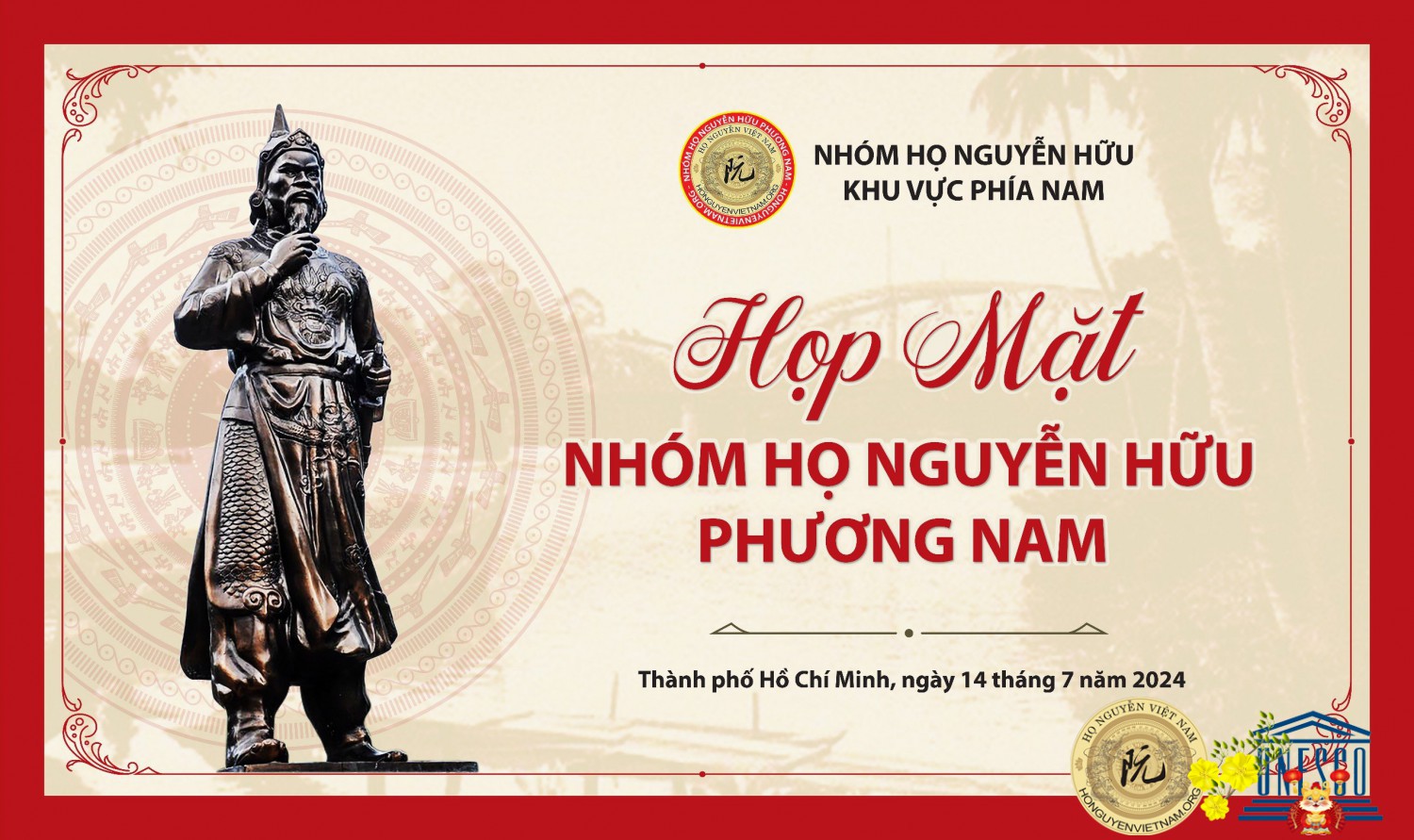Thư mời gặp mặt bà con Nguyễn Hữu Phương Nam năm 2024