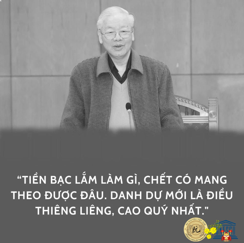 TIỀN BẠC LẮM LÀM GÌ, CHẾT CÓ MANG THEO ĐƯỢC ĐÂU. DANH DỰ MỚI LÀ ĐIỀU THIÊNG LIÊNG, CAO QUÝ NHẤT